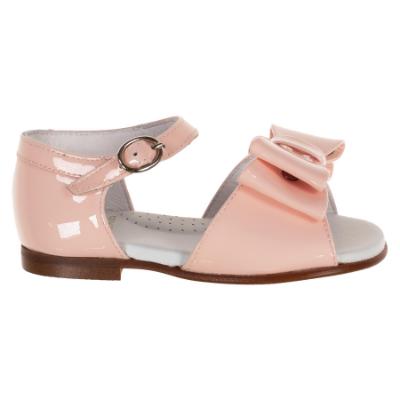 Picture of Panache Bunty Big Bow Girls Sandal - Strawberry Pink Patent