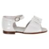 Picture of Panache Bunty Big Bow Toddler Girls Sandal - White Patent