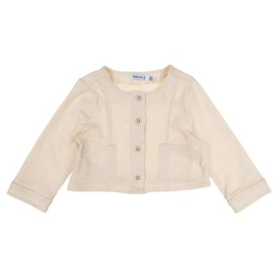 Picture of Mayoral Girls Summer Jacket & Shorts Set  X 2 - Ivory Gold