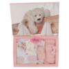 Picture of Sofija Baby Mirella Jampant Body Headband Socks Set x 4 - White Pink