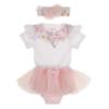 Picture of Sofija Baby Mirella Jampant Body Headband Socks Set x 4 - White Pink