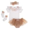 Picture of Sofija Baby Mirella Jampant Body Headband Socks Set x 4 - White Beige