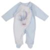 Picture of Sofija Baby Boys Milo Babygrow Hat Swaddle Set x 3 - White Blue