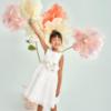 Picture of Abel & Lula Girls Special Occasion Embroidered Organza Dress - Ivory