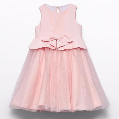 Picture of Abel & Lula Girls Special Occasion Combined Bow Dress - Pink 