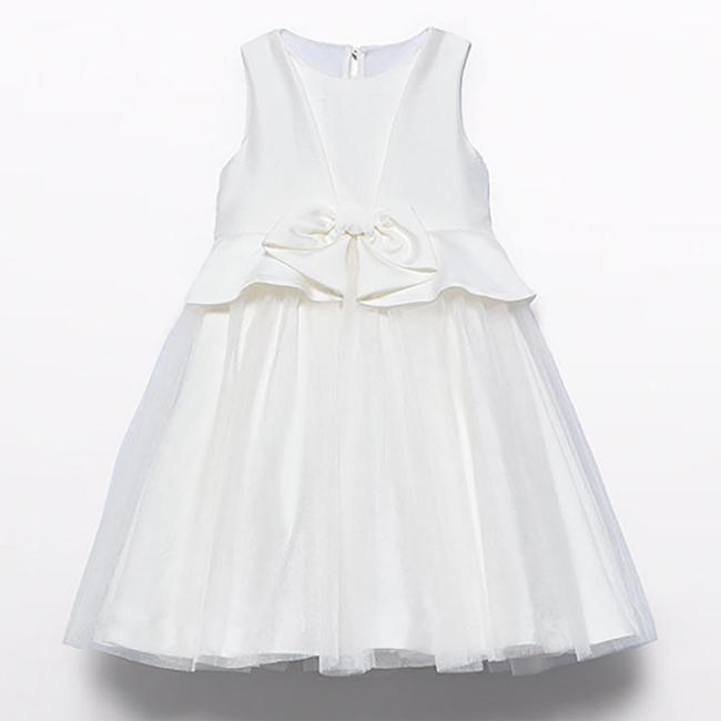 Picture of Abel & Lula Girls Special Occasion Combined Bow Dress - Ivory