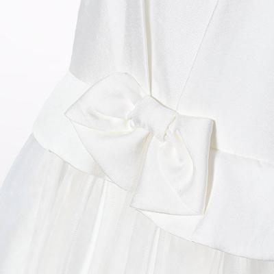 Picture of Abel & Lula Girls Special Occasion Combined Bow Dress - Ivory