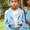 Picture of Mayoral Girls Summer Jacket & Pleated Shorts Set X 2 - Sky Blue