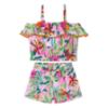 Picture of Mayoral Girls Summer Tropical Print Top & Skort Set X 2 - Orchid Pink