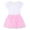 Picture of Mayoral Girls Summer T-shirt & Tulle Skirt Set X 2 - White Malva Pink