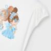 Picture of Mayoral Girls Summer Doll Cotton Jersey T-shirt -  Ivory Sky Blue