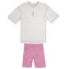 Picture of Juicy Couture Girls Oversized T-shirt & Velour Cycling Short Set X 2 - White Pinky Lilac Chiffon