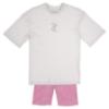 Picture of Juicy Couture Girls Oversized T-shirt & Velour Cycling Short Set X 2 - White Pinky Lilac Chiffon