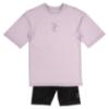 Picture of Juicy Couture Girls Oversized T-shirt & Velour Cycling Short Set X 2 - Lavender Fog Jet Black