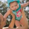 Picture of Mayoral Newborn Girls Mermaid Swimsuit & Sunhat Set X 2 - Aqua Green