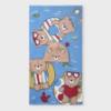 Picture of Mayoral Summer Bears Towel Poncho - Red Blue Multi 