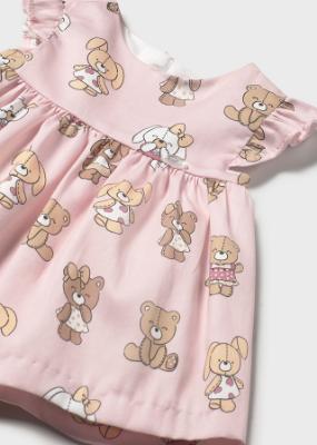 Picture of Mayoral Girls Summer Bear & Bunnies Dress & Panties Set  X 2 - Baby Rose Pink