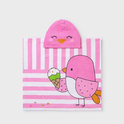 Picture of Mayoral Girls Summer Ice Cream Towel Poncho - Pink Multi 