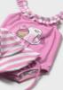 Picture of PRE ORDER Mayoral Newborn Girls Ice Cream Swimsuit & Sunhat Set X 2 - Pink Multi