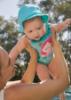 Picture of PRE ORDER Mayoral Newborn Girls Ice Cream Swimsuit & Sunhat Set X 2 - Pink Multi