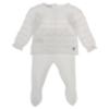 Picture of Juliana Baby Knitted Openwork Sweater & Legging Set X 2 - White