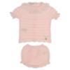 Picture of Juliana Baby Girls Knitted Lace Top & Jampants Set X 2 - Rosa Pink