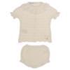 Picture of Juliana Baby Girls Knitted Lace Top & Jampants Set X 2 - Crudo Cream