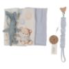 Picture of Jamiks Kids Baby Boys Otto Teddy Toys Muslin Gift Set X 4 - Pale Blue