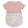 Picture of Rigola Baby Girls Organic Knit & Floral Plumetti Romper - Rose Pink