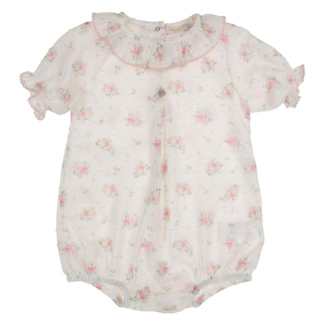 Picture of Rigola Baby Girls Organic Floral Plumetti Romper - Rose Pink