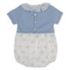 Picture of Rigola Baby Girls Organic Knit & Floral Plumetti Romper - Blue Rose 