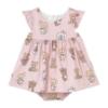 Picture of Mayoral Girls Summer Bear & Bunnies Dress & Panties Set  X 2 - Baby Rose Pink