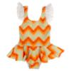 Picture of Rochy Girls Flecha Skirted Swimsuit - White Orange