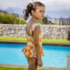 Picture of Rochy Girls Flecha Skirted Swimsuit - White Orange