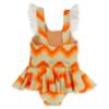 Picture of Rochy Girls Flecha Skirted Swimsuit - White Orange