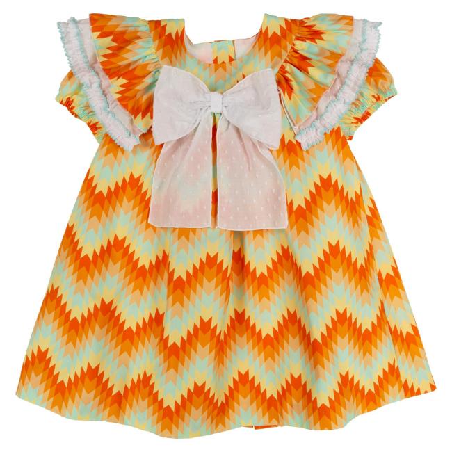 Picture of Rochy Girls Flecha A Line Dress - White Orange 