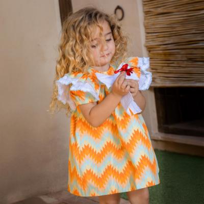 Picture of Rochy Girls Flecha A Line Dress - White Orange 