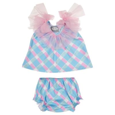 Picture of Rochy Girls Barby Tulle Tankini Set X 2 - White Blue Pink