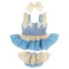 Picture of Ela Confeccion Girls Ruffle Summer Dress Panties Hairbow Set X 3 - Blue Ivory