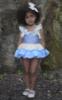 Picture of Ela Confeccion Girls Ruffle Summer Dress Panties Hairbow Set X 3 - Blue Ivory