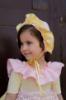 Picture of Ela Confeccion Girls Ruffle Dress Panties Bonnet Set X 3 - Lemon Pink