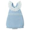 Picture of Mac Ilusion Baby Rich Collection Girls Knitted Lace Ruffle Romper - Blue White