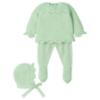 Picture of Mac Ilusion Baby Flashy Collection Girls Sweater Bottoms Hat Set X 3 - Apple Green