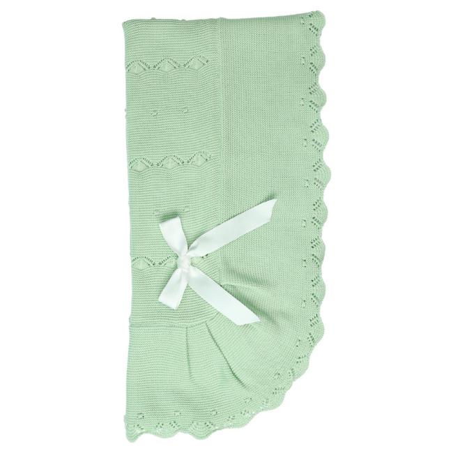 Picture of Mac Ilusion Baby Flashy Collection Boxed Shawl With Ruffle - Apple Green