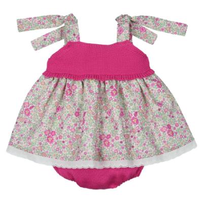 Picture of PRE ORDER Mac Ilusion Baby Florid Collection Girls Dress & Panties Set X 2 - Kiss Fuxia 