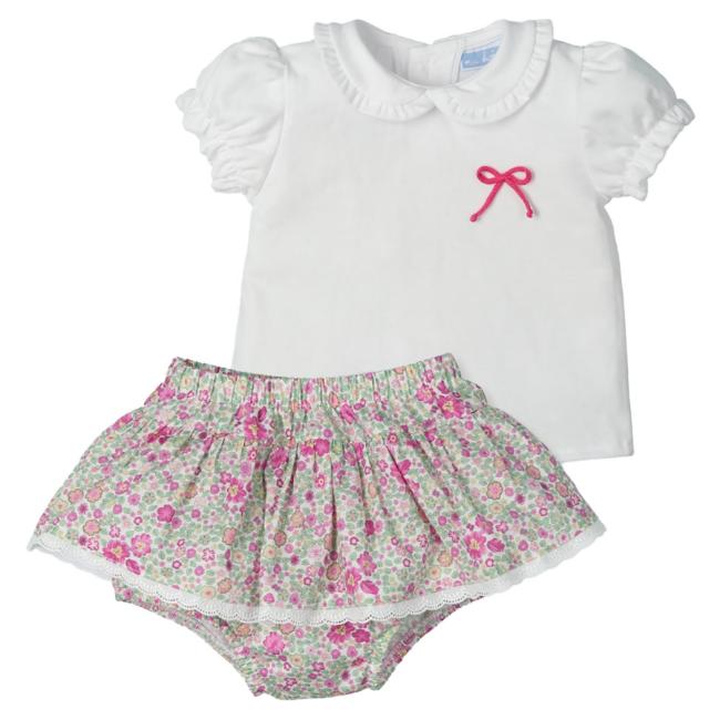 Picture of PRE ORDER Mac Ilusion Baby Florid Collection Girls Top Jampant Set X 2 - Kiss Fuxia