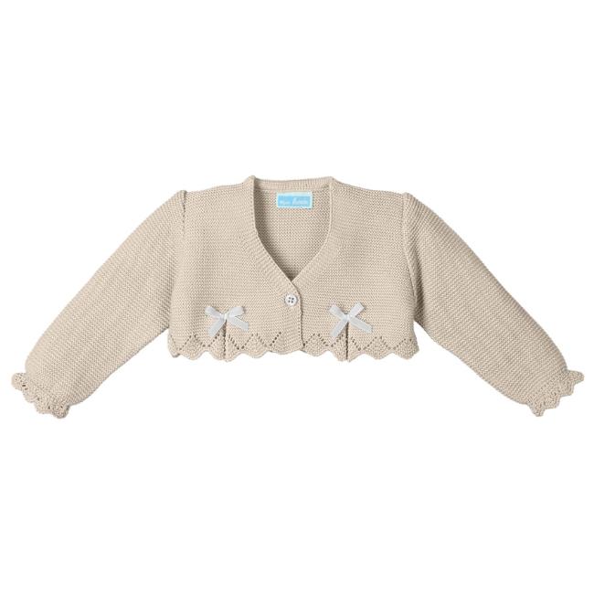 Picture of Mac Ilusion Baby Flashy Collection Girls Knitted Bolero Cardigan - Beige