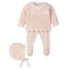 Picture of Mac Ilusion Baby Gorgeous Collection Girls Sweater Bottoms Bonnet Set X 3 - Nude Pink