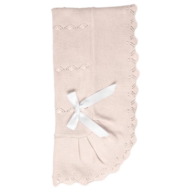 Picture of Mac Ilusion Baby Flashy Collection Boxed Shawl With Ruffle - Nude Pink