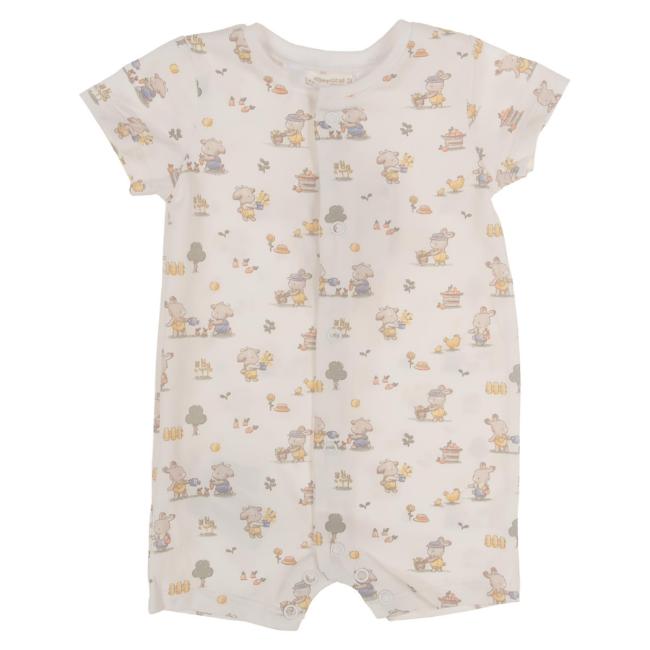 Picture of Mayoral Newborn Sunny Print Front Opening Romper - Vintage Bunny Print